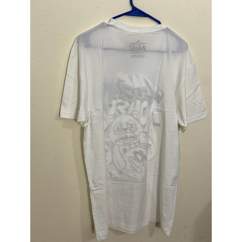 BAWS MENS T-SHIRT WHITE/BLUE/YELLOW XL T-SHIRT NWT - Picture 7 of 7